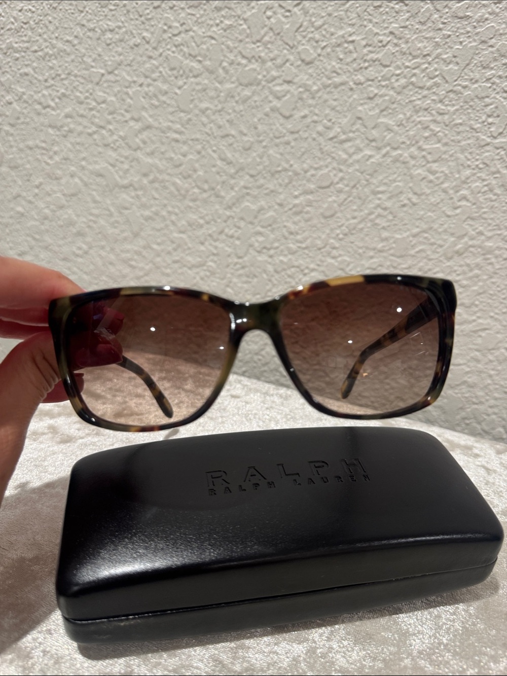 Ralph Lauren women’s Tortoiseshell Frame Sunglasses with Brown Gradient Lenses